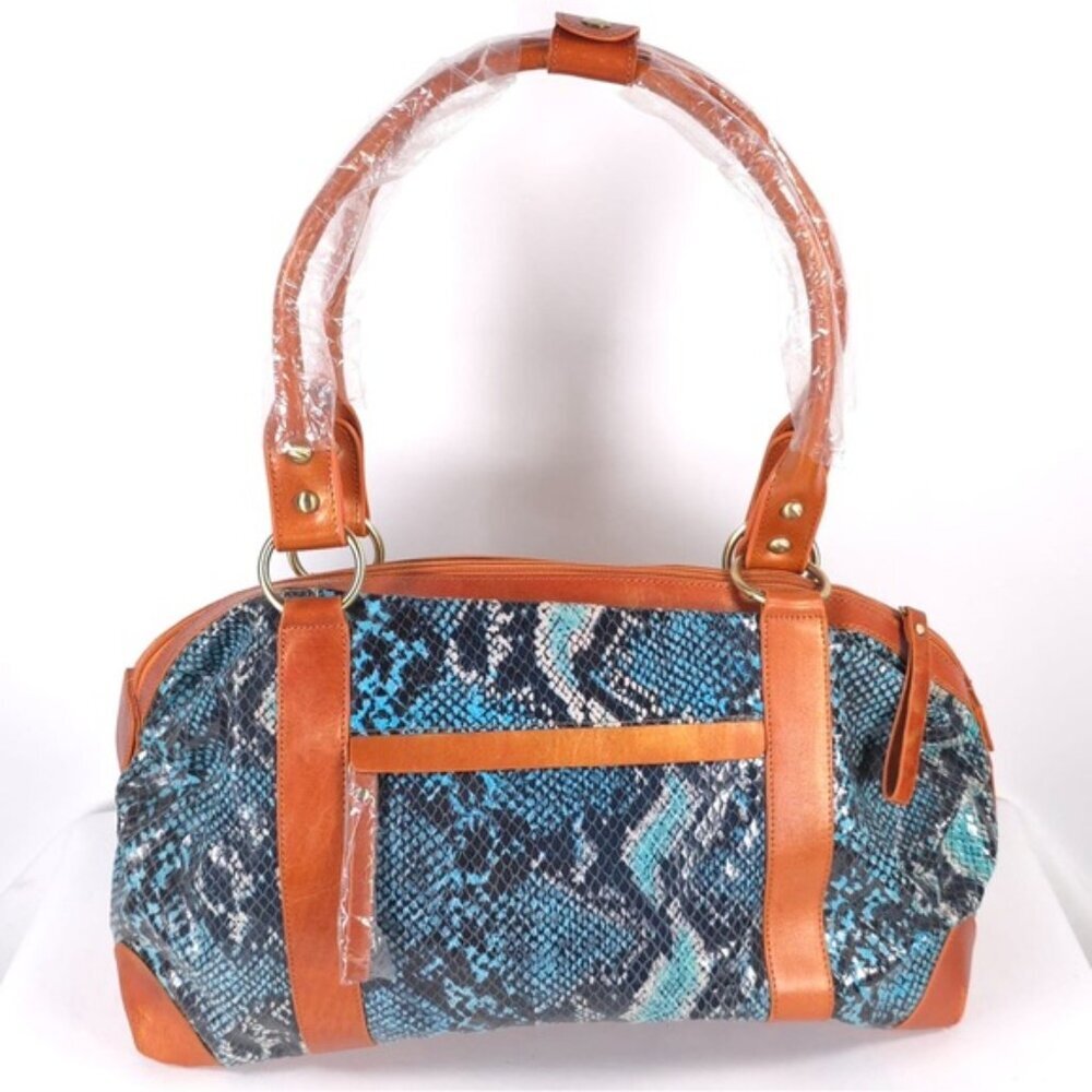 NWT‎ Original by Sharif 1827 Handbag Leather Hand Painted Susanna Lunden Art - Picture 2 of 16